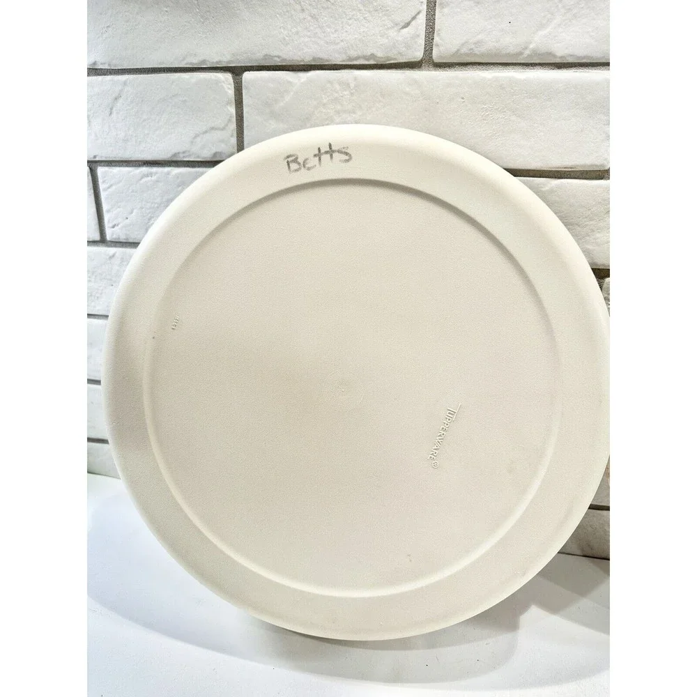 Vintage Tupperware almond color party dip tray 1663-2 includes 1667-8 dip holder
